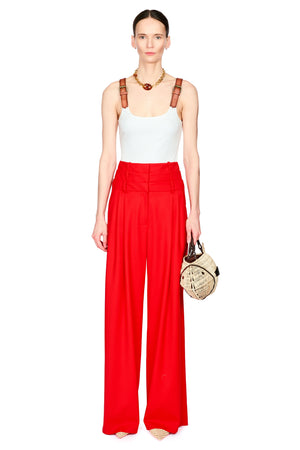 Leather Strap Tank Top