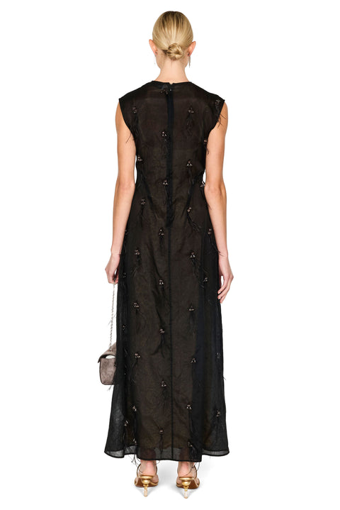 Feather Embellished Dress