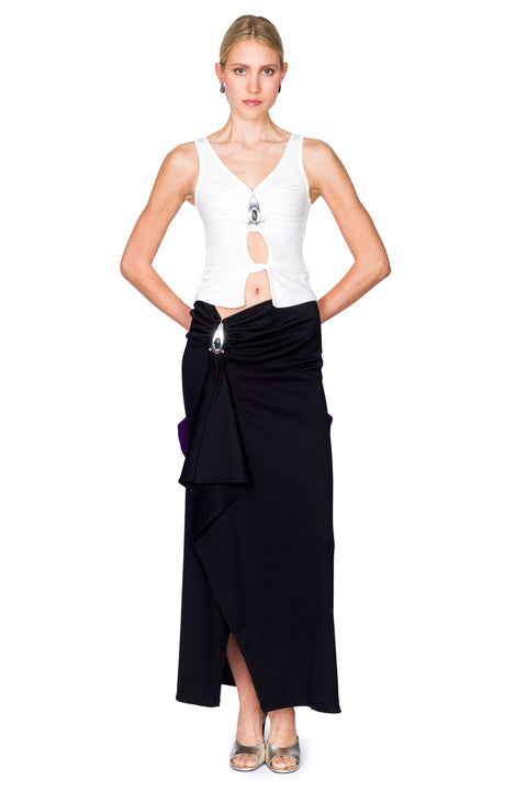 Crystal Pendant Cascade Skirt