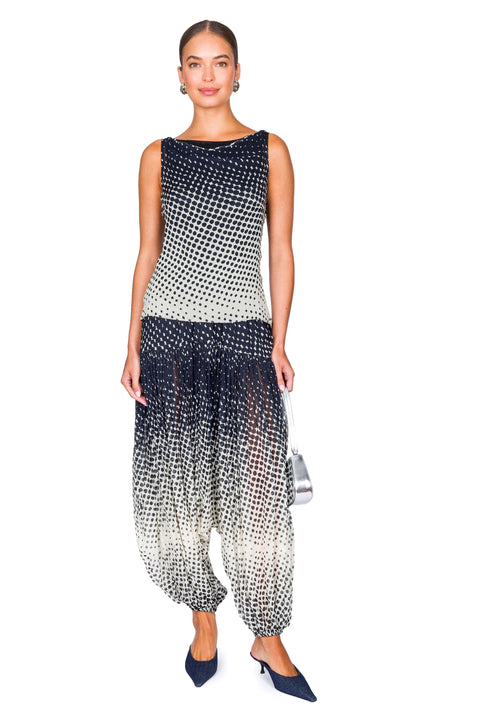 Halftone Wiggle Dot Soft Balloon Pant