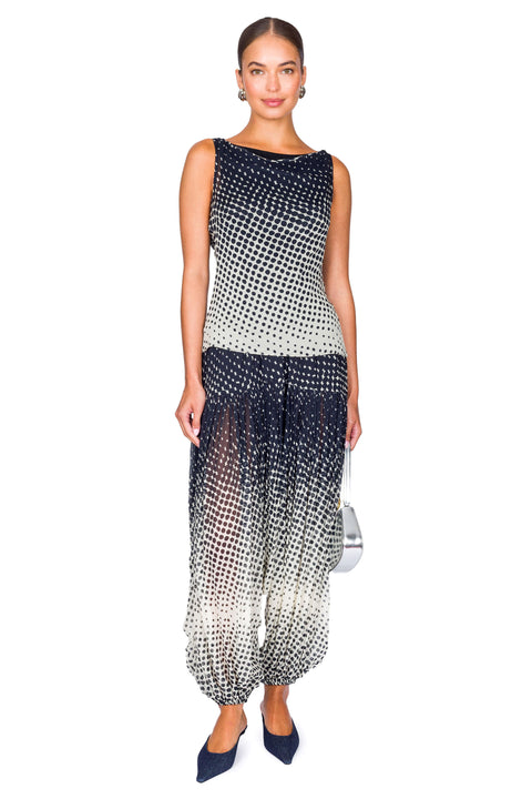 Halftone Wiggle Dot Cowl Back Shell