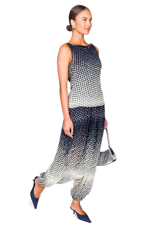 Halftone Wiggle Dot Cowl Back Shell