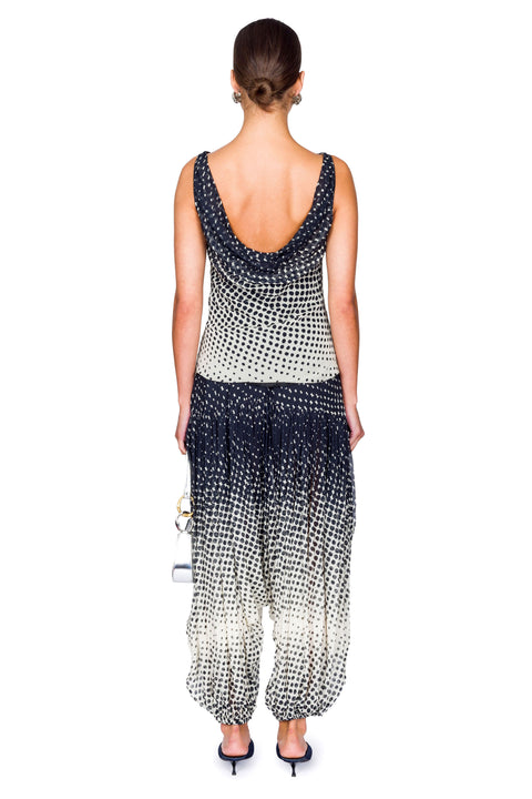 Halftone Wiggle Dot Cowl Back Shell