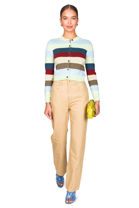 Striped Cropped Cardigan
