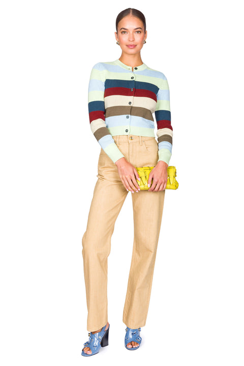 Striped Cropped Cardigan