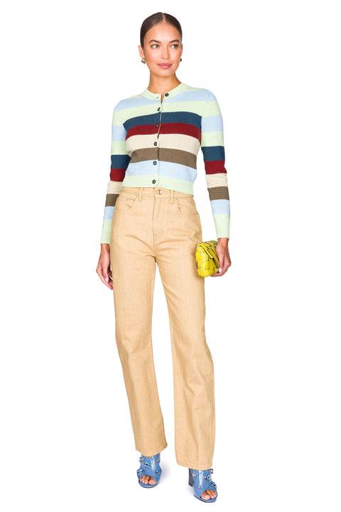 Striped Cropped Cardigan
