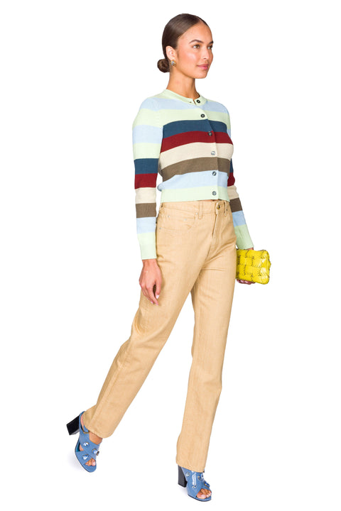 Striped Cropped Cardigan