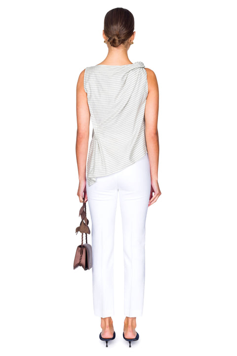 Silk Blend Draped Top