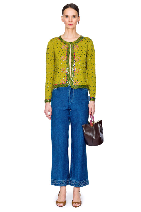 Denim Embroidered Knolly Brook Trousers