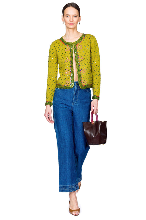 Denim Embroidered Knolly Brook Trousers