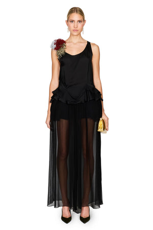 Chiffon Peplum Skirt