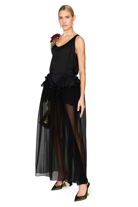 Chiffon Peplum Skirt