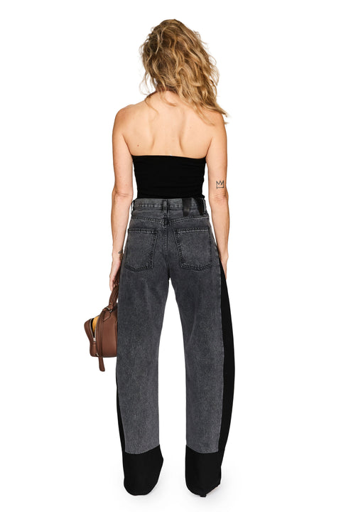 Leather Belt Knit Top