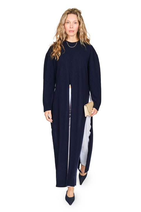 Gia Knit Cashmere Long Tee With Splits