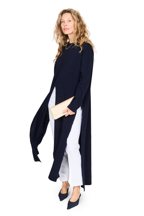 Gia Knit Cashmere Long Tee With Splits