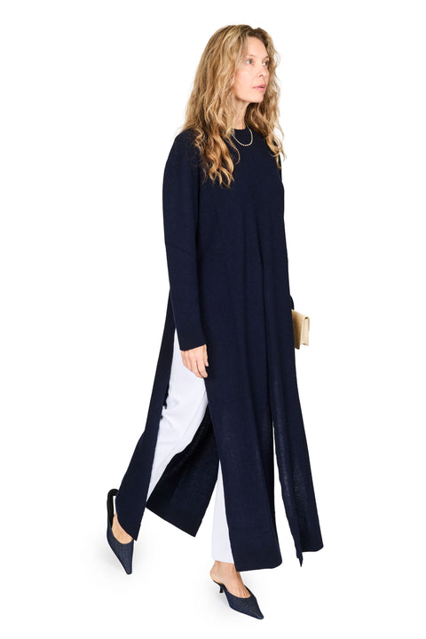 Gia Knit Cashmere Long Tee With Splits