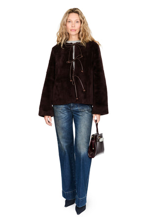 Annie Shearling Long Sleeve Coat