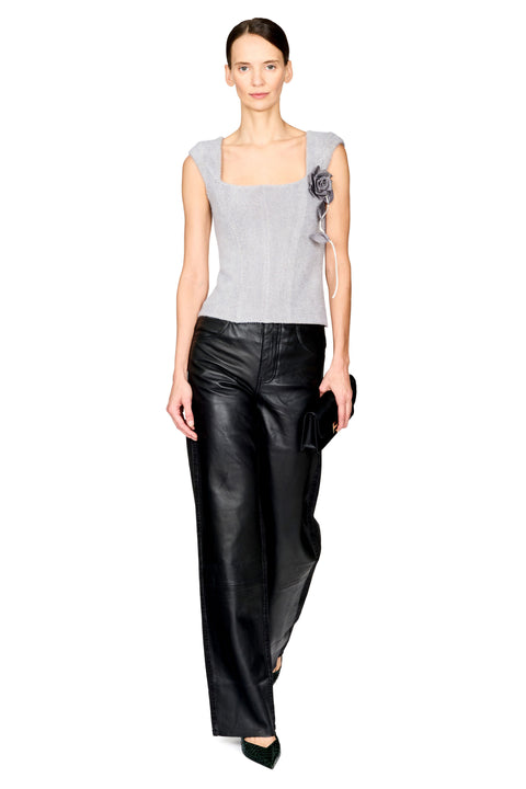 Troy Deconstructed Leather Jean