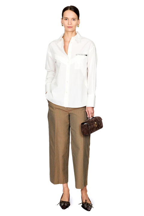 Curved Tweed Pants