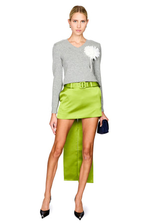 Satin Bow Mini Skirt