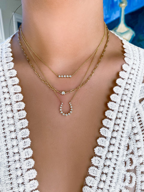 Diamond Horseshoe Necklace