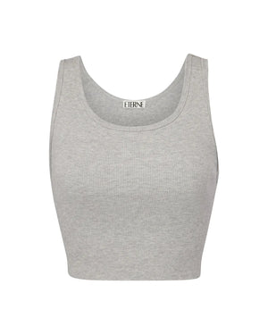 Ghost image of grey scoop tank top