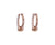 Rose gold and diamond huggie earrings